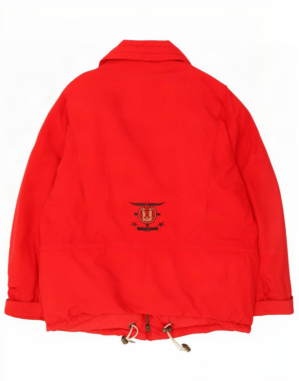 Vintage Mens Utility Jacket IT 54 2XL Red Polyamide