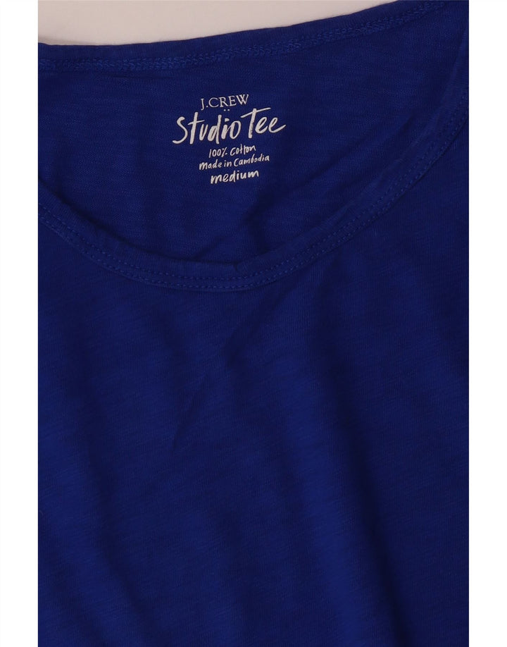 J. CREW Womens T-Shirt Top UK 12 Medium Blue Cotton Vintage J. Crew and Second-Hand J. Crew from Messina Hembry 