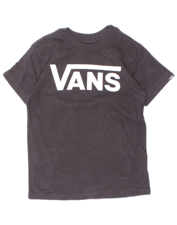 Vans Boys Classic Fit Graphic T-Shirt Top 2-3 Years Black Cotton