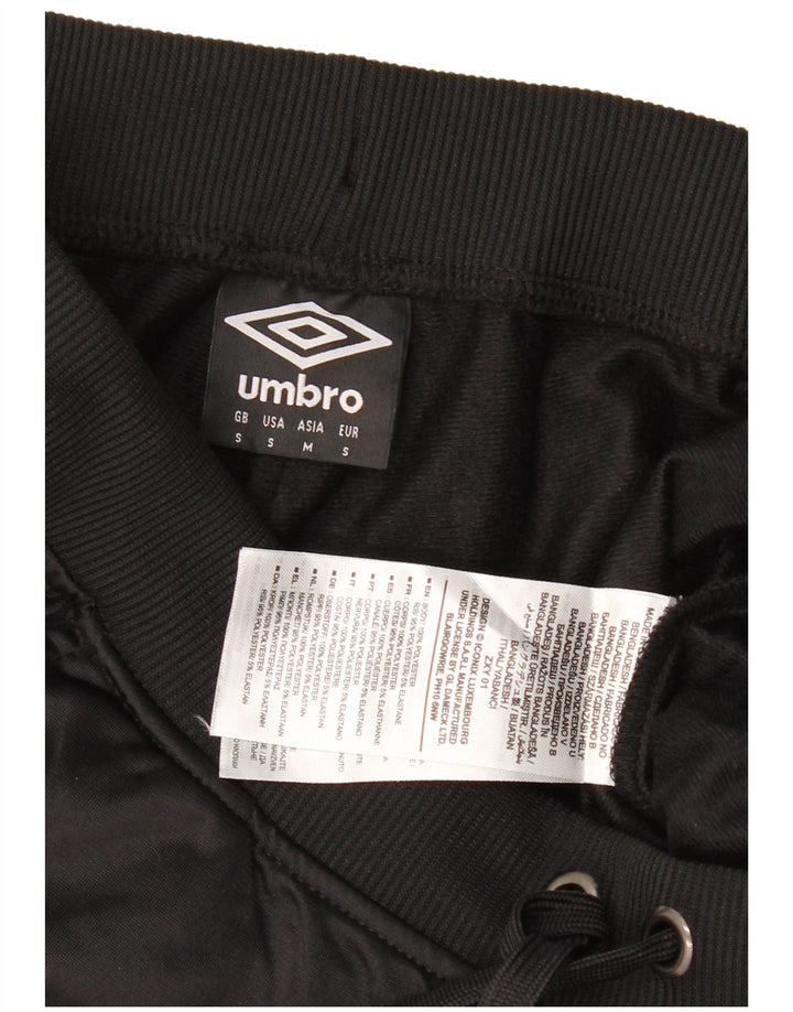Umbro Mens Graphic Tracksuit Trousers Joggers Small  Black Polyester
