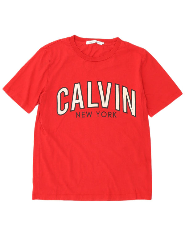 Calvin Klein Jeans Mens Graphic T-Shirt Top Large Red Cotton