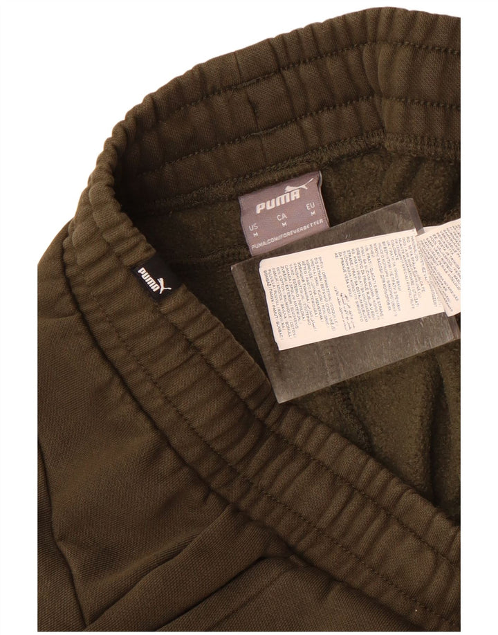 Puma Mens Tracksuit Trousers Joggers Medium Khaki Cotton