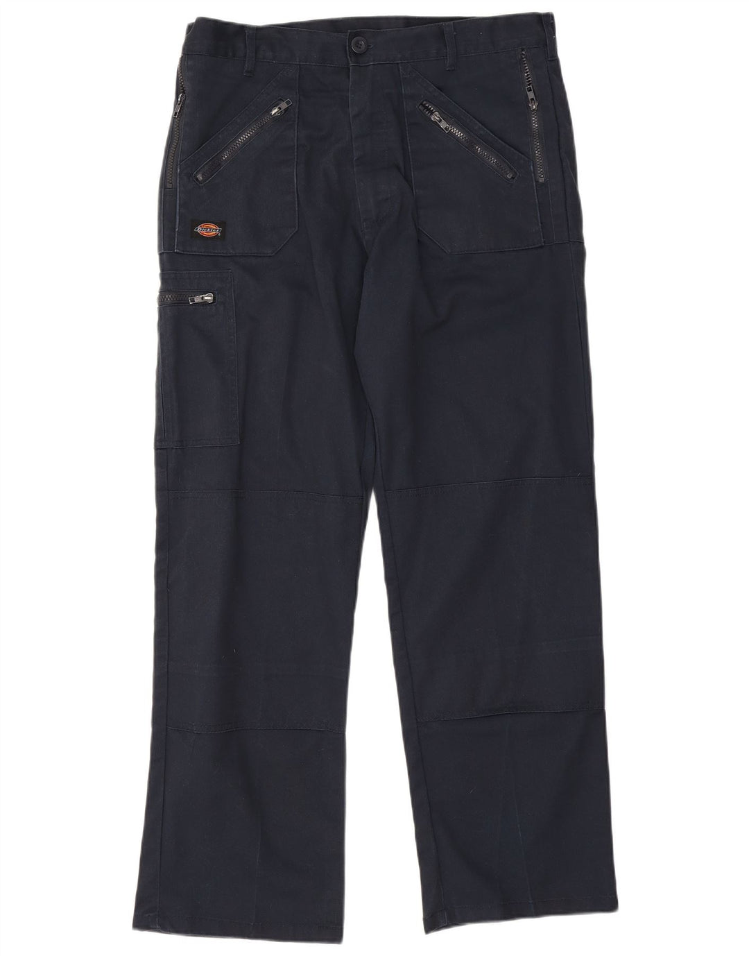 Dickies Mens Straight Cargo Trousers W34 L31 Navy Blue Polyester