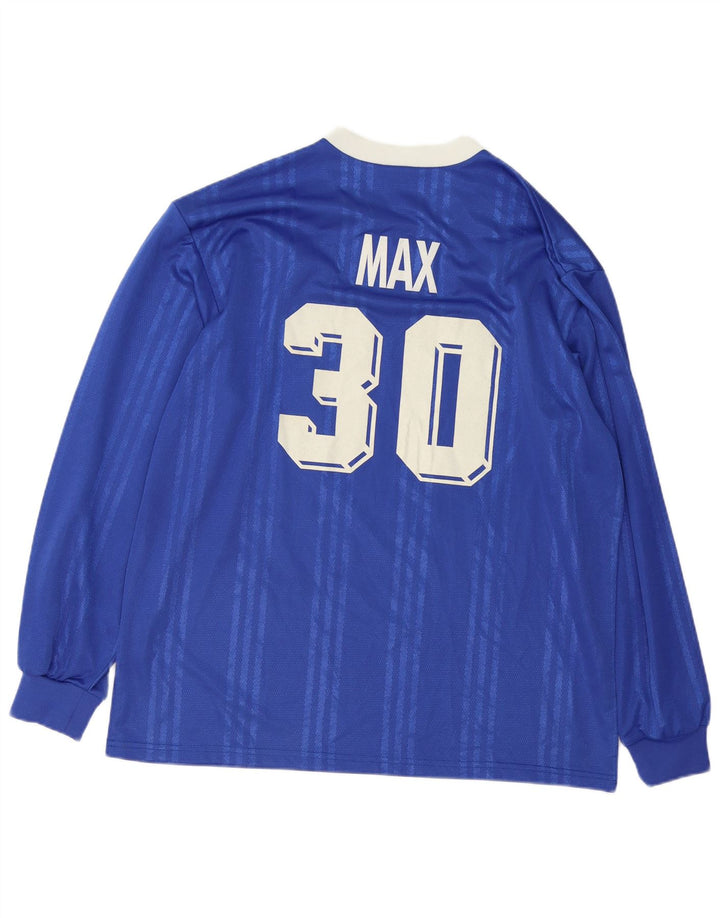 Adidas Mens Graphic Top Long Sleeve XL Blue Striped Polyester
