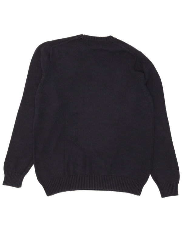 Marks & Spencer Mens Blue Harbour Crew Neck Jumper Sweater Small Navy Blue