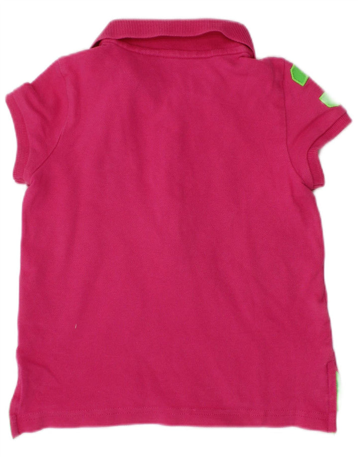RALPH LAUREN Baby Girls Graphic Polo Shirt 18-24 Months Pink Cotton