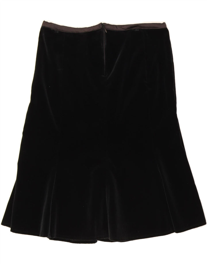 VINTAGE Womens Velvet A-Line Skirt W30 Medium Black Vintage Vintage and Second-Hand Vintage from Messina Hembry 