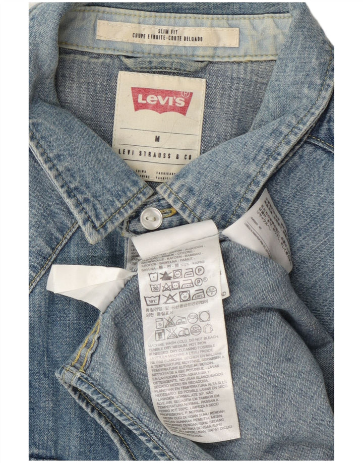 Levi's Mens Slim Fit Denim Shirt Medium Blue Cotton
