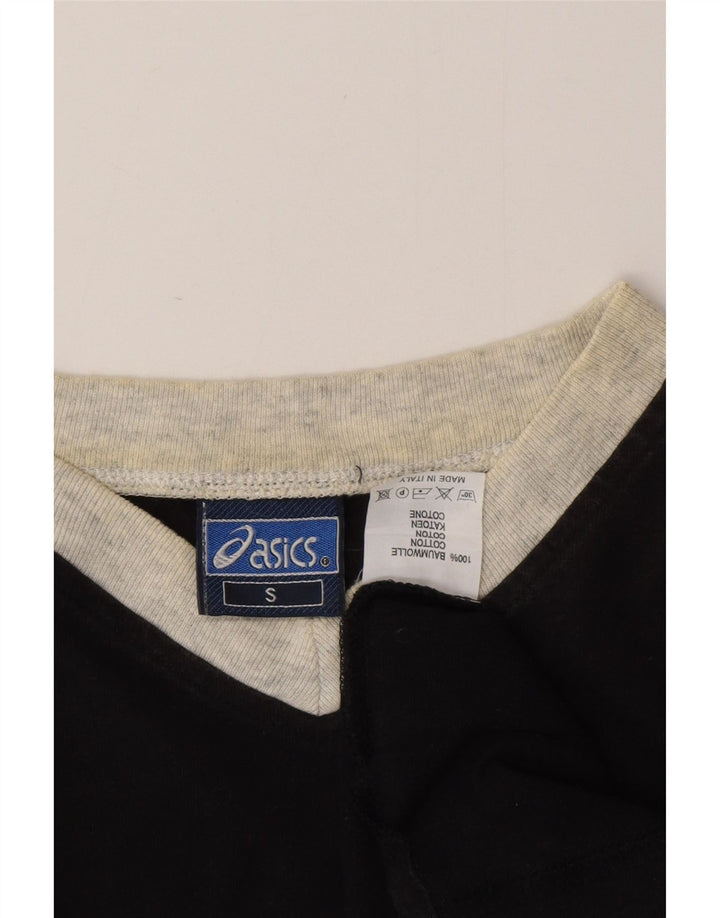 ASICS Mens T-Shirt Top Small Black Cotton