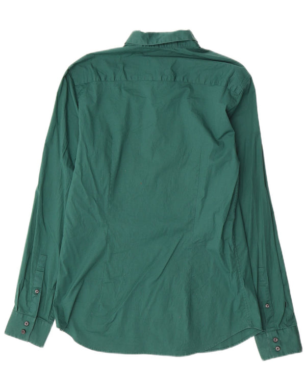 CALVIN KLEIN Mens Slim Fit Shirt Large Green