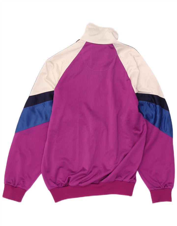 Asics Mens Graphic Full Tracksuit Small Pink Colourblock Polyamide Retro