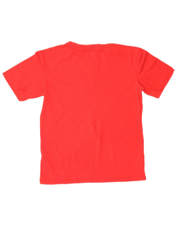 Tommy Hilfiger Womens Graphic T-Shirt Top UK 6 XS Red Cotton