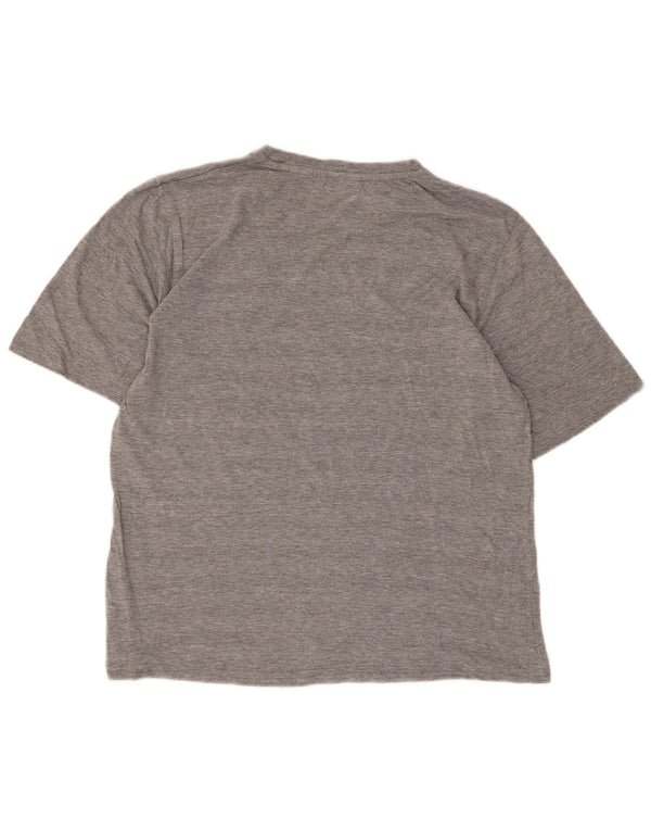 Kappa Mens Graphic T-Shirt Top Large Grey Flecked Cotton