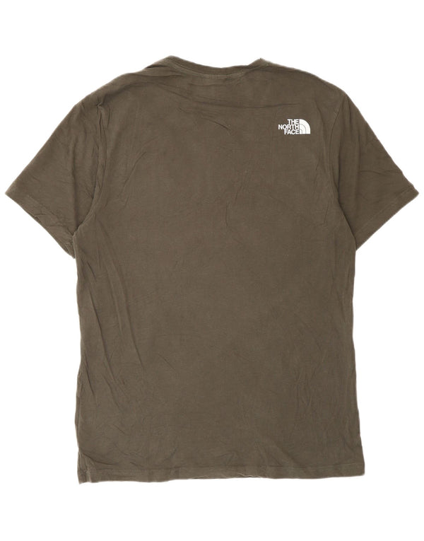 The North Face Mens Graphic T-Shirt Top Medium Khaki Cotton