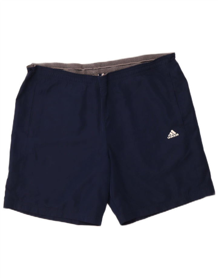 ADIDAS Mens Climalite Sport Shorts Large  Navy Blue Polyester