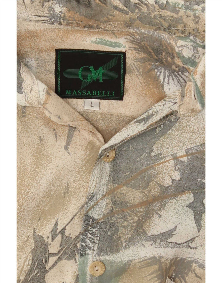 Vintage Mens Abstract Pattern Shirt Large Multicoloured