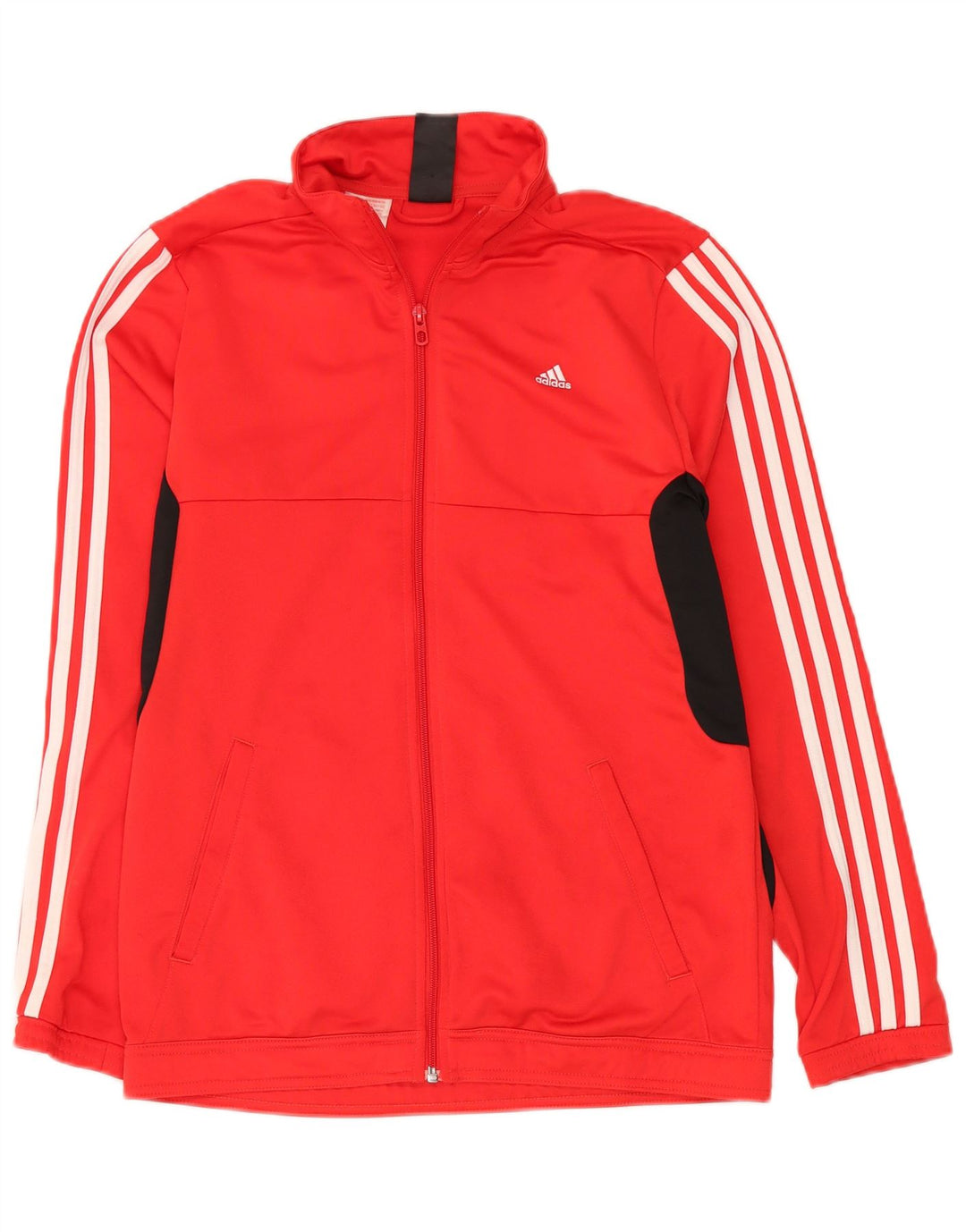 ADIDAS Mens Tracksuit Top Jacket Small Red Colourblock Polyester