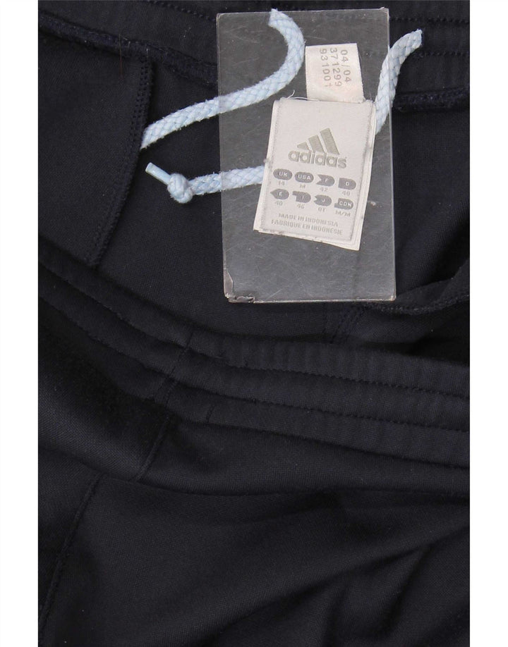 Adidas Womens Tracksuit Trousers UK 14 Medium Navy Blue Polyester