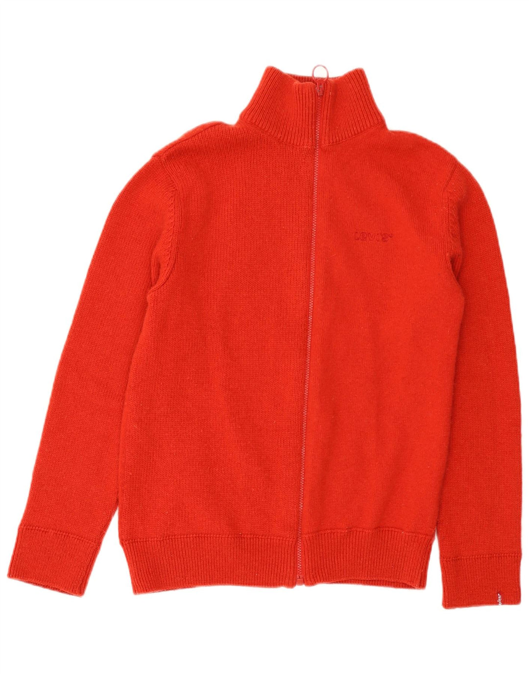 LEVI'S Mens Cardigan Sweater Small Red Wool