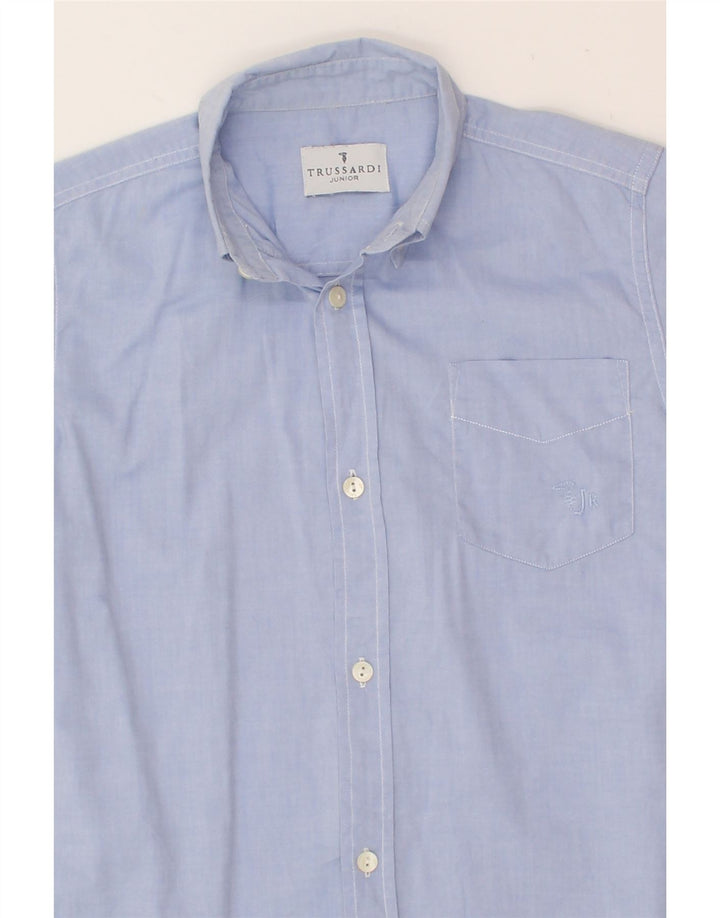 TRUSSARDI Boys Shirt 4-5 Years Blue Vintage Trussardi and Second-Hand Trussardi from Messina Hembry 