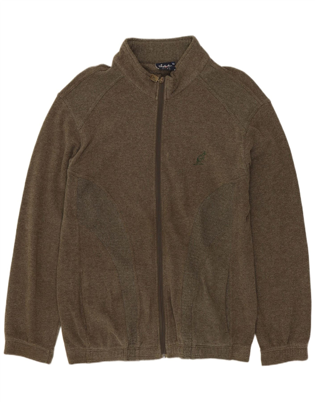 AUSTRALIAN L'ALPINA Mens Tracksuit Top Jacket IT 52 Large Khaki Cotton