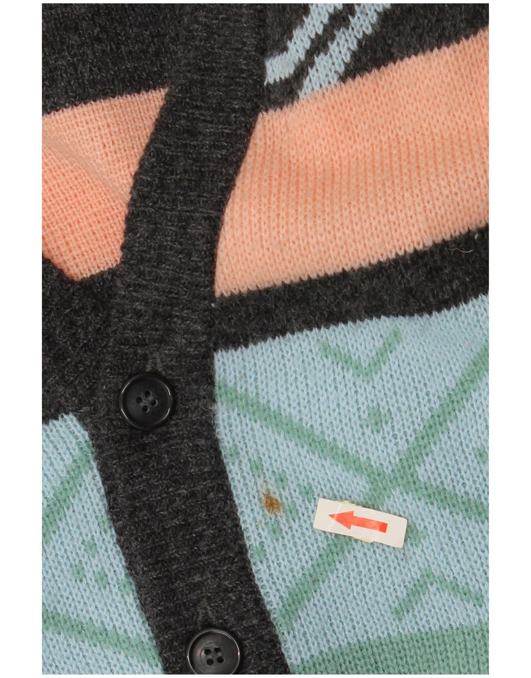 VINTAGE Mens Cardigan Sweater IT 52/54 Large Multicoloured Fair Isle