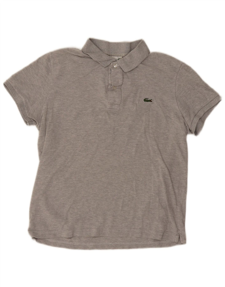 Lacoste Mens Slim Fit Polo Shirt Size 4 Medium Grey Cotton