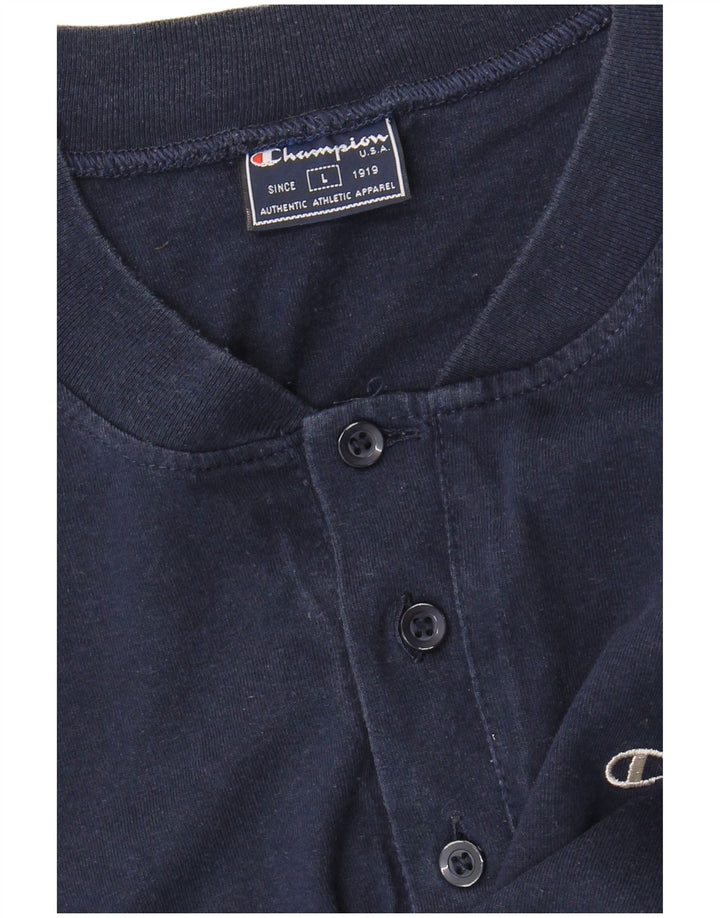 CHAMPION Mens T-Shirt Top Large Navy Blue