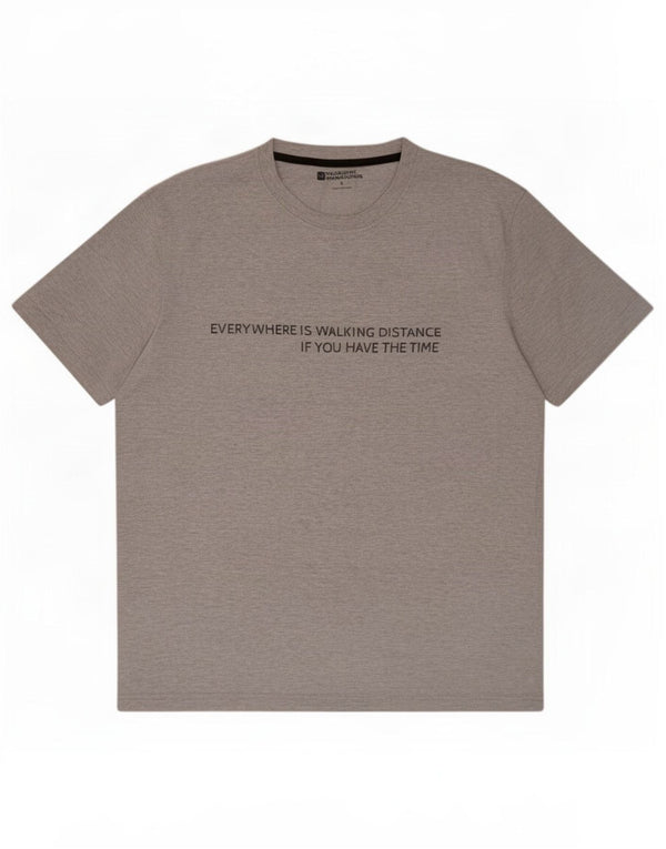 Mountain Warehouse Mens Graphic T-Shirt Top XL Grey Flecked Cotton