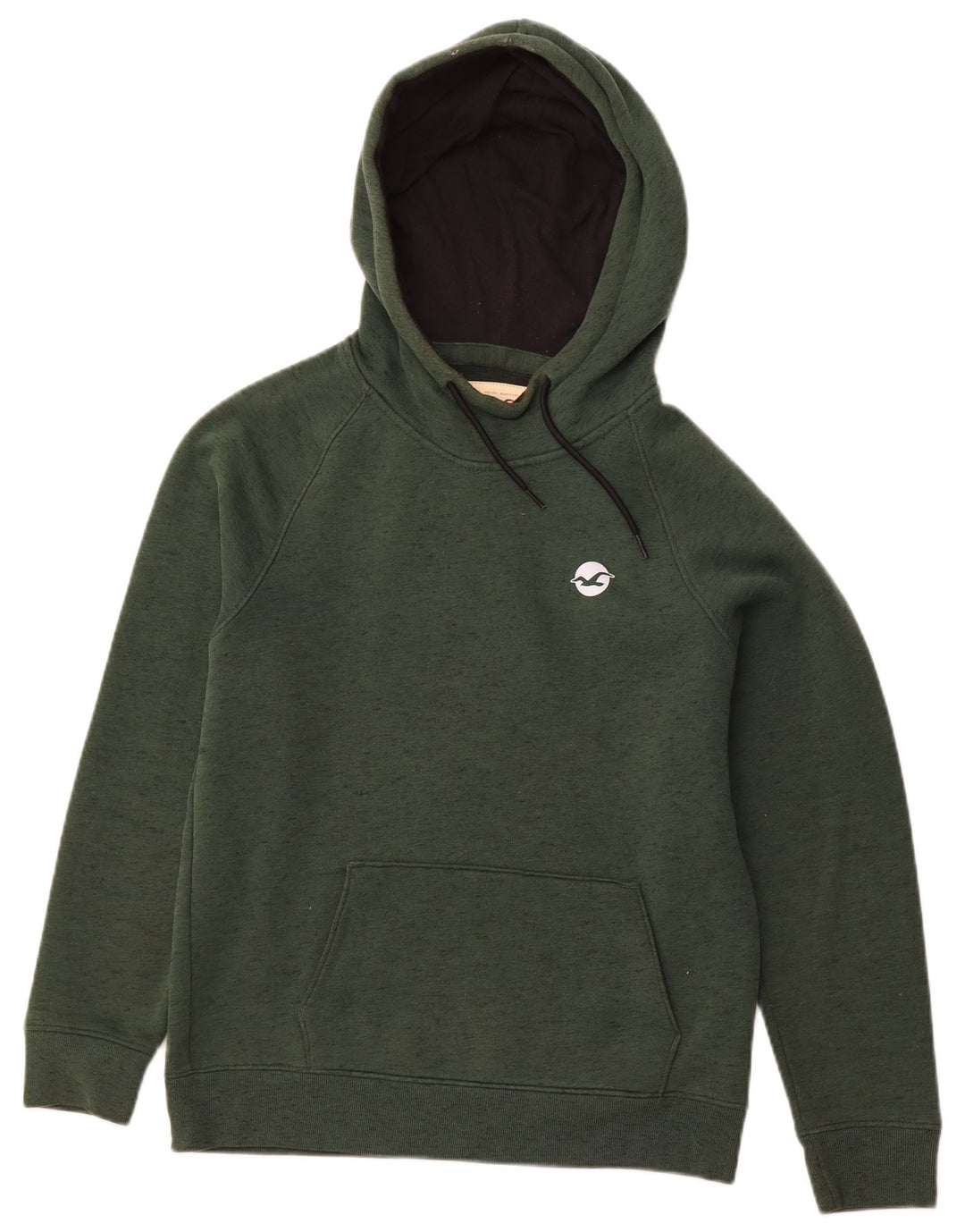 HOLLISTER Mens Hoodie Jumper Small Green Flecked Cotton