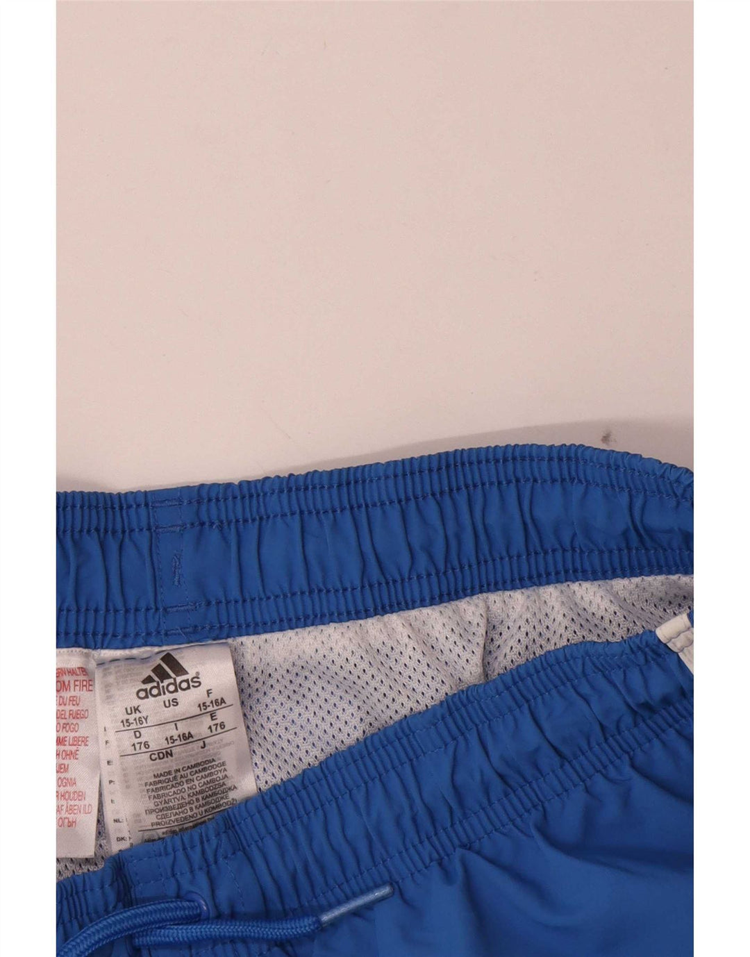 Adidas Boys Graphic Sport Shorts 15-16 Years  Blue Polyester