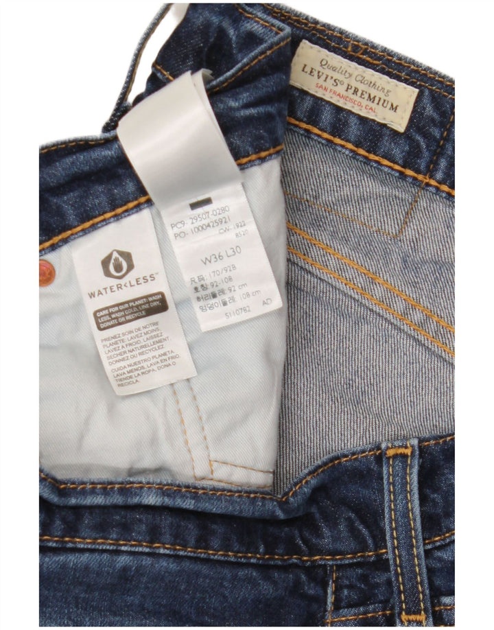 LEVI'S Mens Straight Jeans W36 L27 Blue Cotton