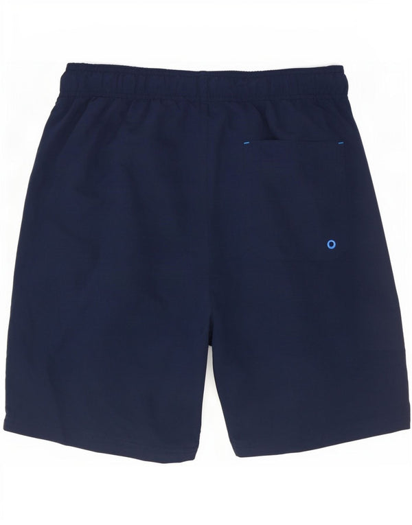 Mckenzie Mens Graphic Swimming Shorts Small Navy Blue Polyester