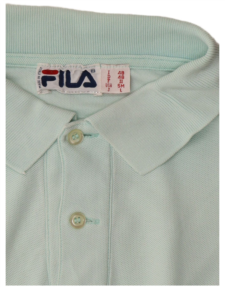FILA Mens Polo Shirt IT 48 Medium Blue