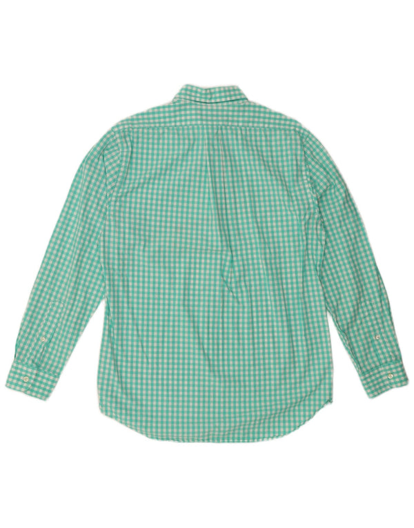 VINEYARD VINES Mens Slim Fit Shirt Medium Turquoise Gingham Cotton