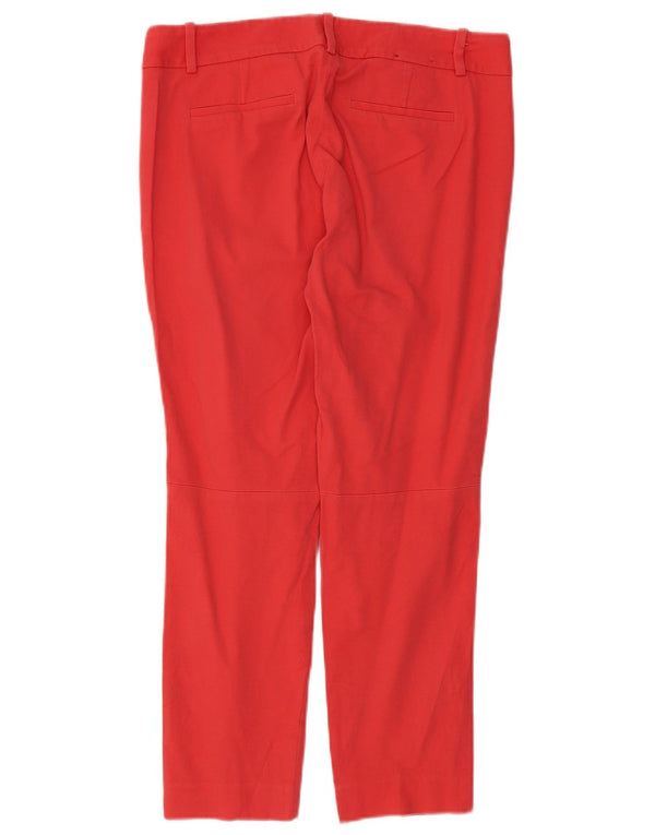 J. CREW Womens Slim Cropped Trousers US 10 Large W32 L25 Red