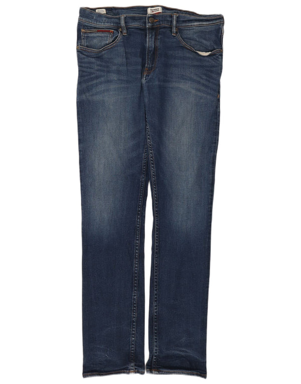 Tommy Hilfiger Mens Straight Jeans W36 L36 Blue Cotton
