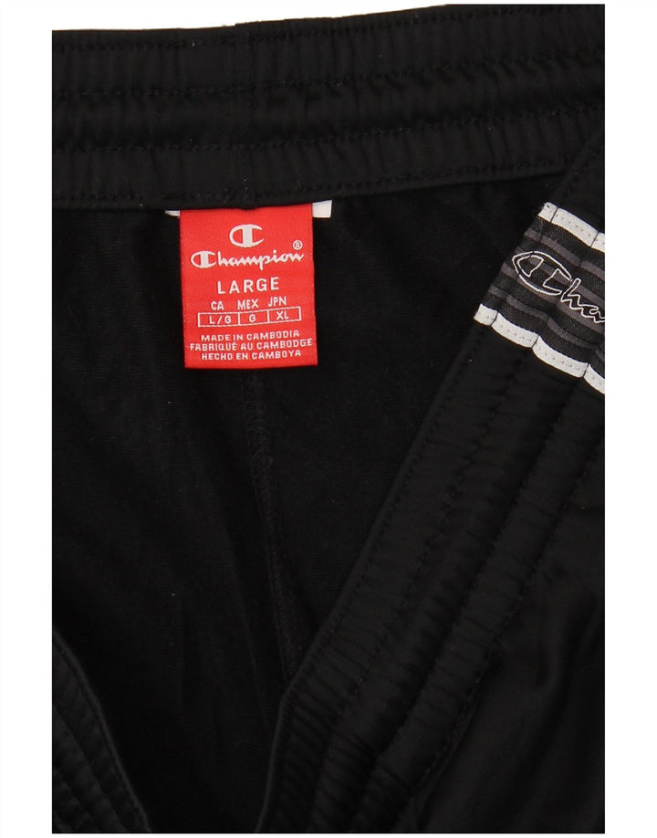 Champion Mens Graphic Tracksuit Trousers Large  Black