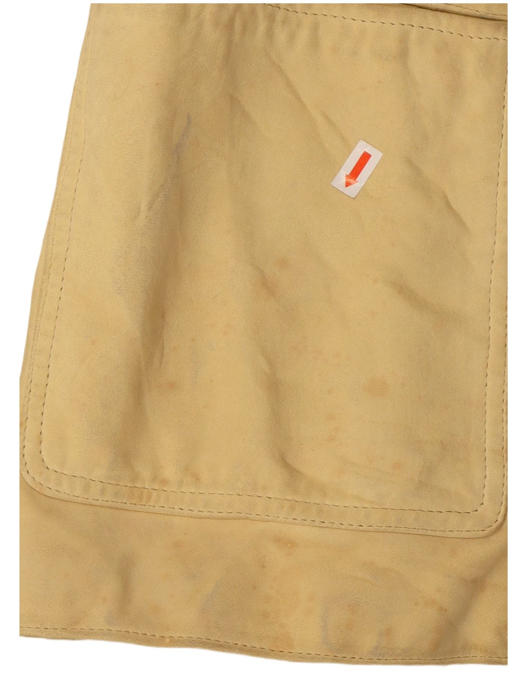 Vintage Womens 3 Button Leather Blazer Jacket UK 10 Small Yellow