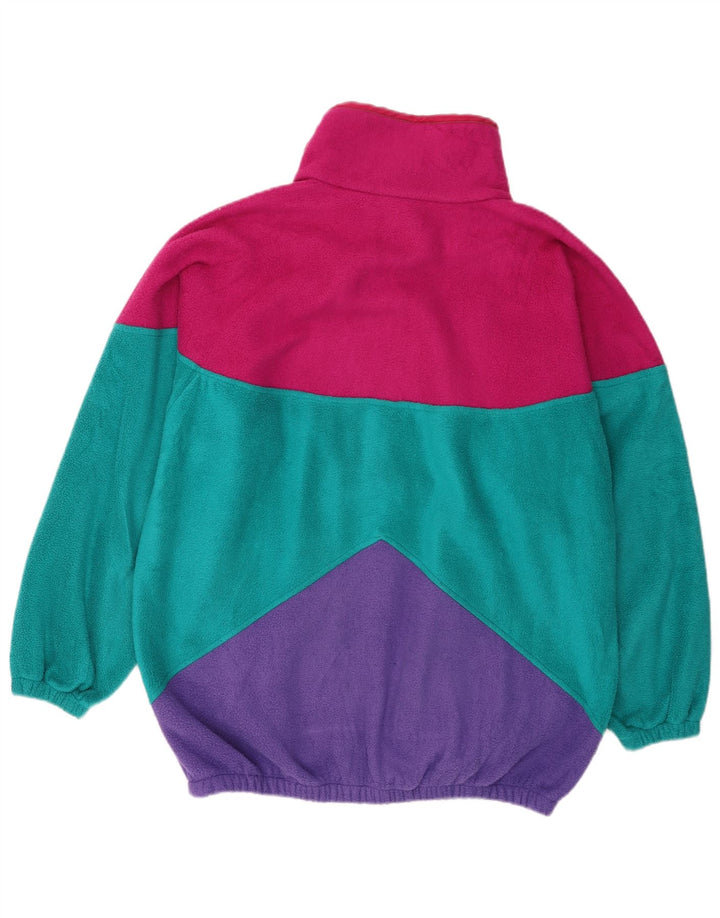VAUDE Mens Button Neck Fleece Jumper XL Multicoloured Colourblock
