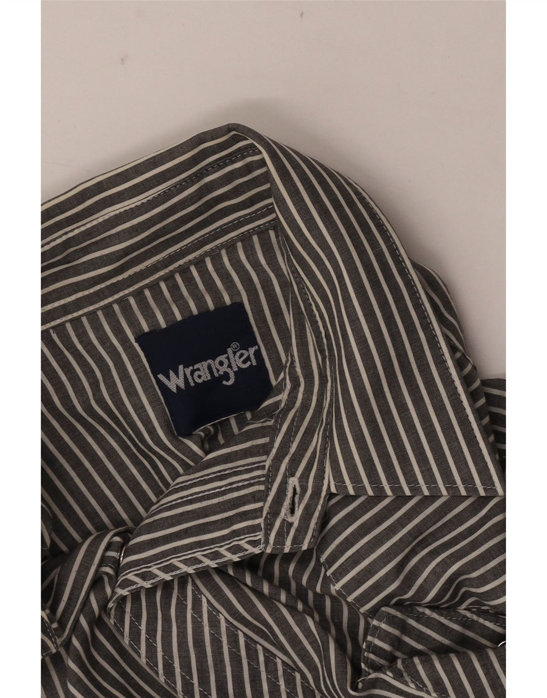 Wrangler Mens Shirt XL Grey Pinstripe