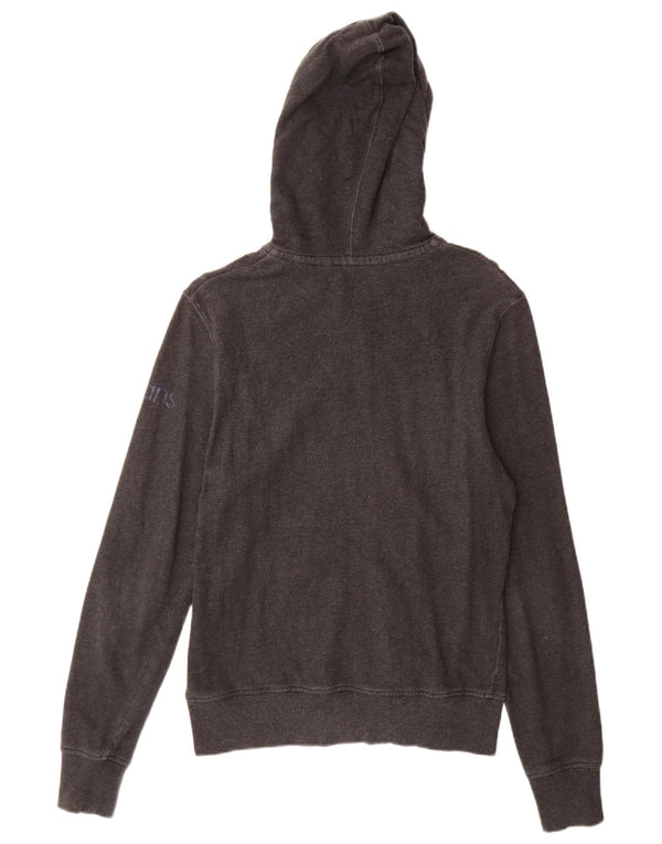 Calvin Klein Jeans Mens Graphic Zip Hoodie Sweater Small Grey Cotton