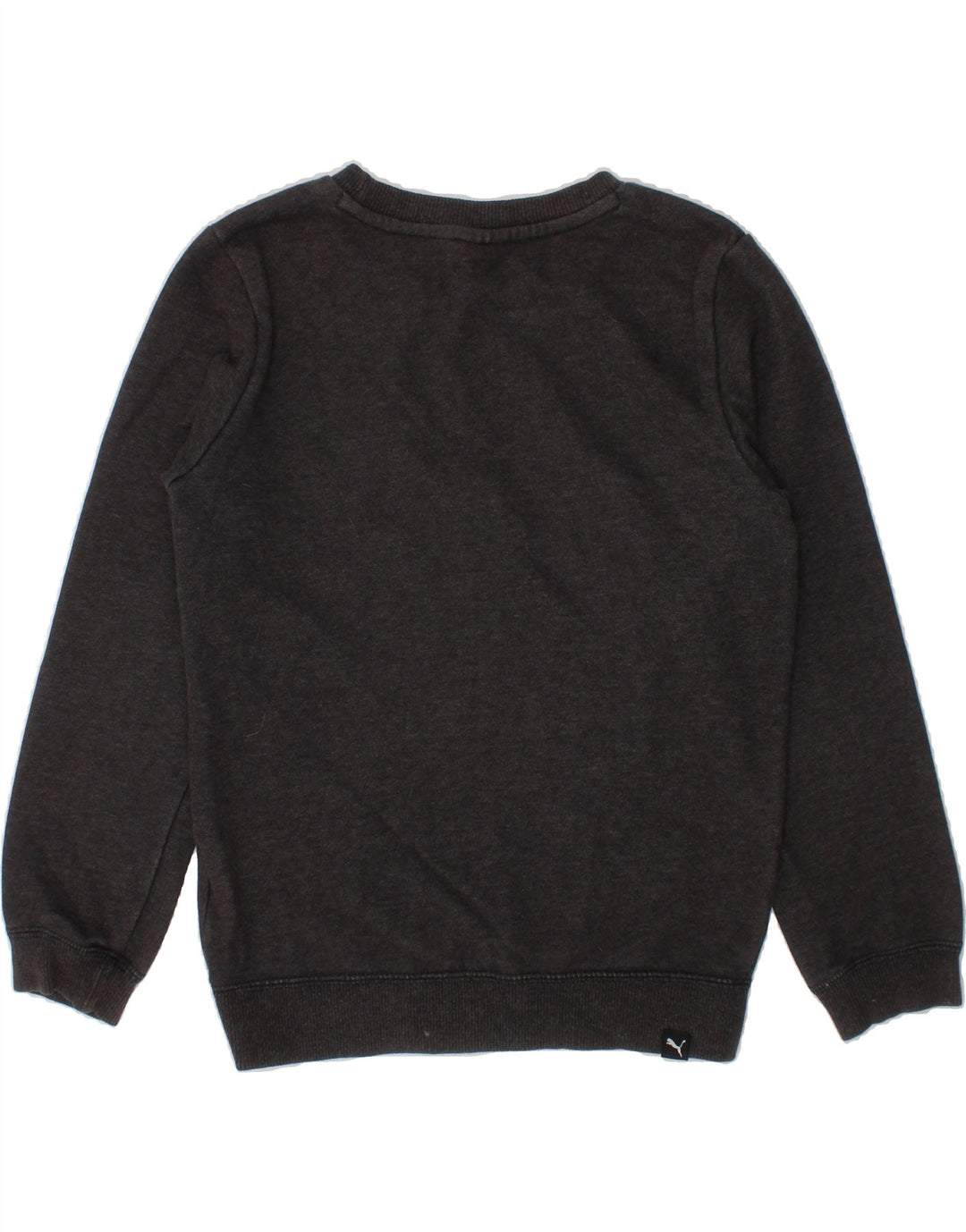 PUMA Boys Graphic Sweatshirt Jumper 7-8 Years Small Grey Cotton Vintage Puma and Second-Hand Puma from Messina Hembry 