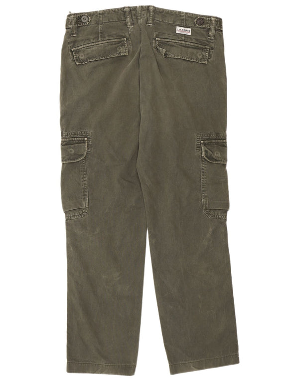 North Sails Mens Straight Cargo Trousers IT 52 XL W38 L30 Khaki