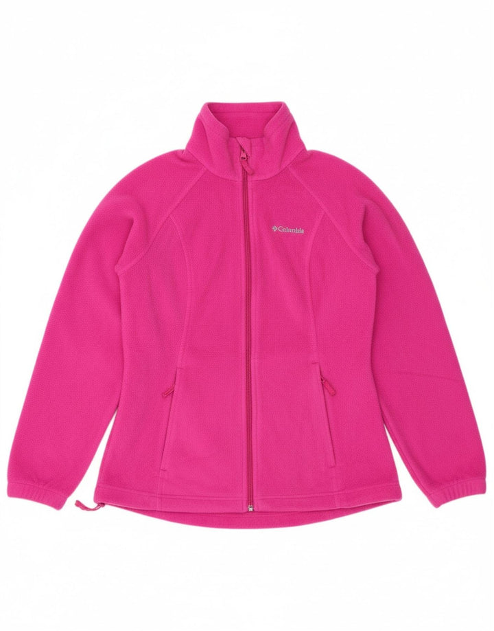 COLUMBIA Womens Fleece Jacket UK 10 Small Pink Polyester