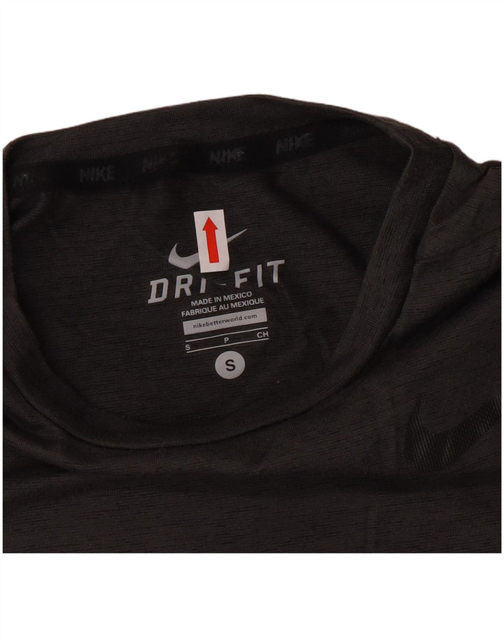 Nike Mens Dri Fit T-Shirt Top Small Grey Flecked Polyester