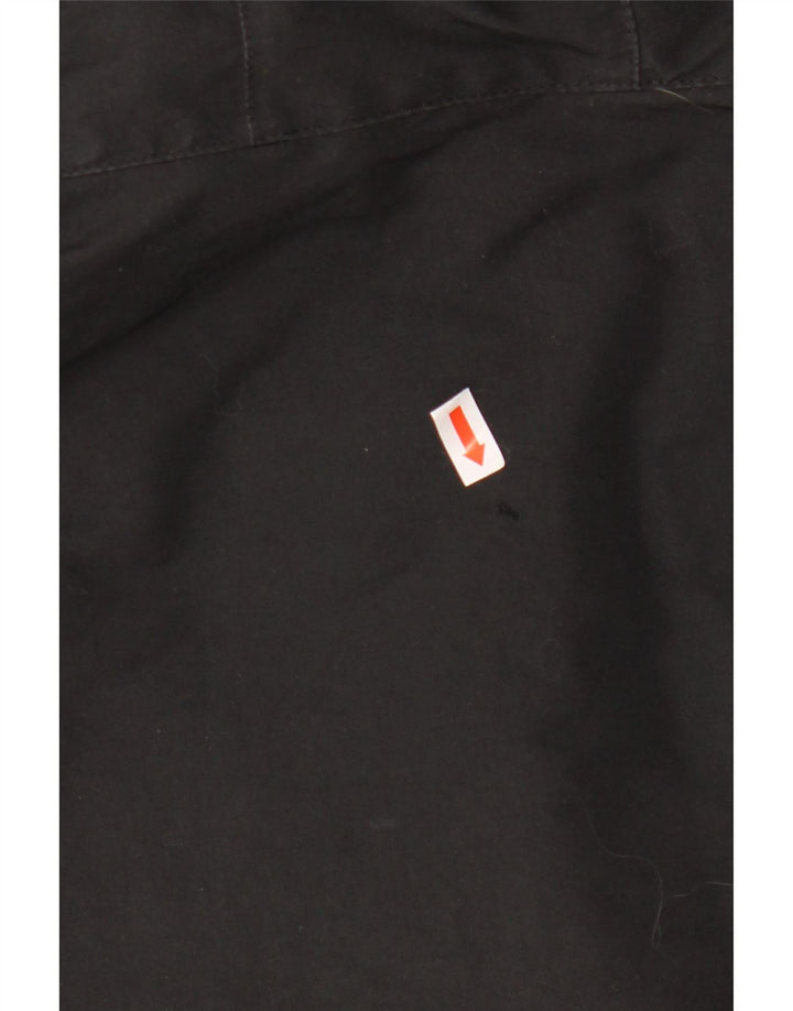Jack Wolfskin Mens Hooded Windbreaker Jacket UK 48 2XL Black Polyester