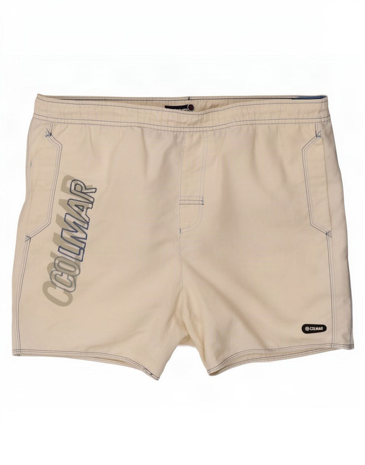 Colmar Mens Graphic Swimming Shorts IT 52 Large White Polyester