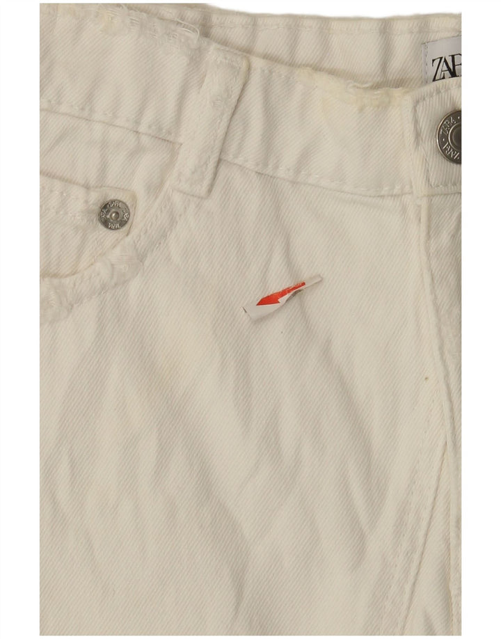 Zara Womens Denim Shorts Small W26 White