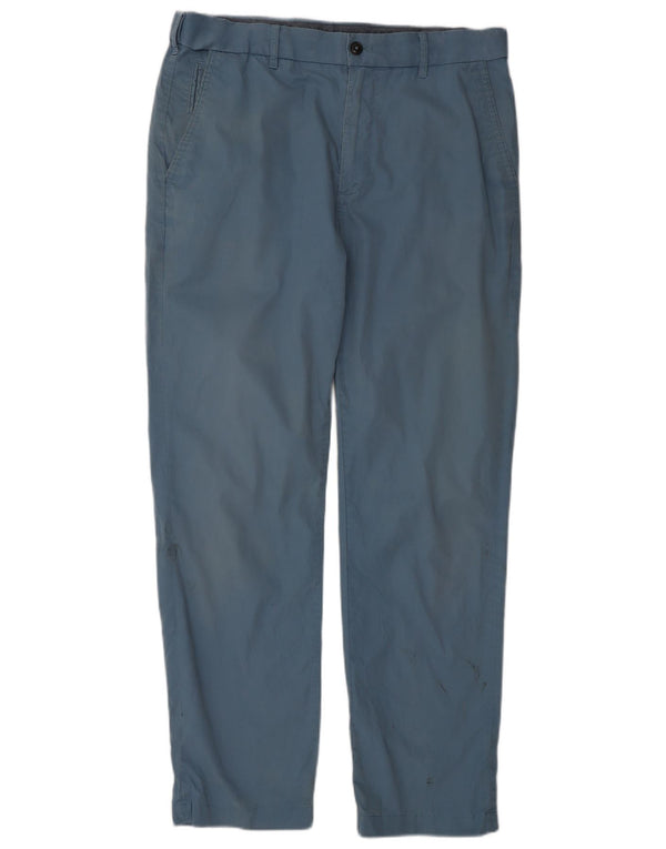 Marks & Spencer Mens Blue Harbour Regular Chino Trousers W34 L31 Blue